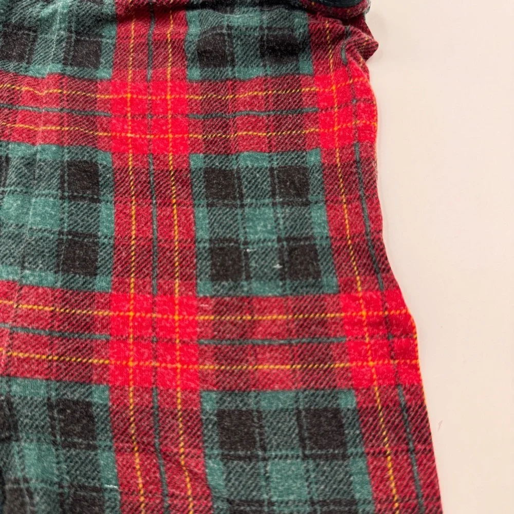 Little Sleepies Buffalo Plaid Christmas Pajama Set Kids Size 5/6